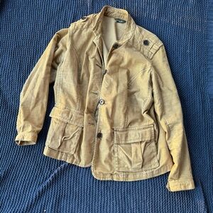 Eddie Bauer Women’s Corduroy Shirt Jacket Shacket Chore Barn Coat Size 1X Tan